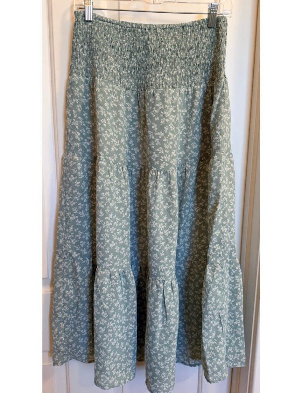 NWT Heyson Sage Floral Tiered Maxi Skirt M